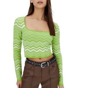 Stradivarius Geometric Crop Top Size Small